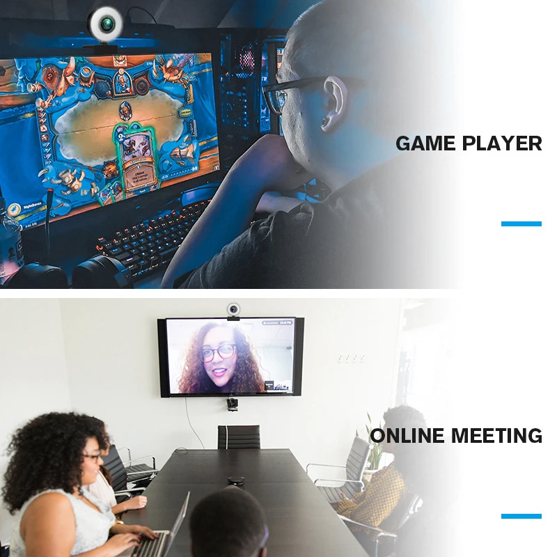 Веб-камера с микрофоном и кольцесветильник кой 1080P Full HD |