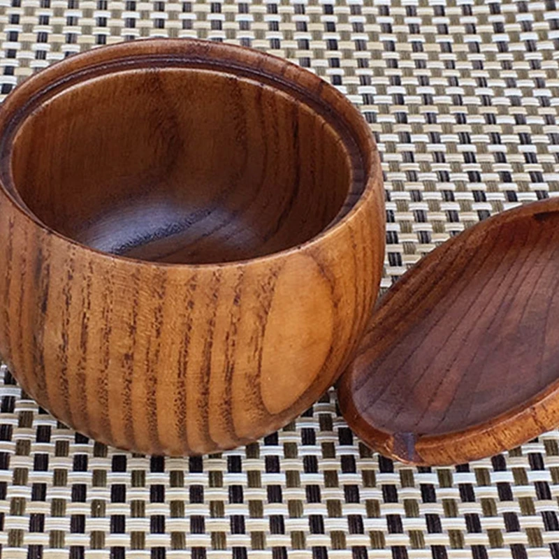 Плетеный абажур из натурального дерева солонка коробка для специй сахарница