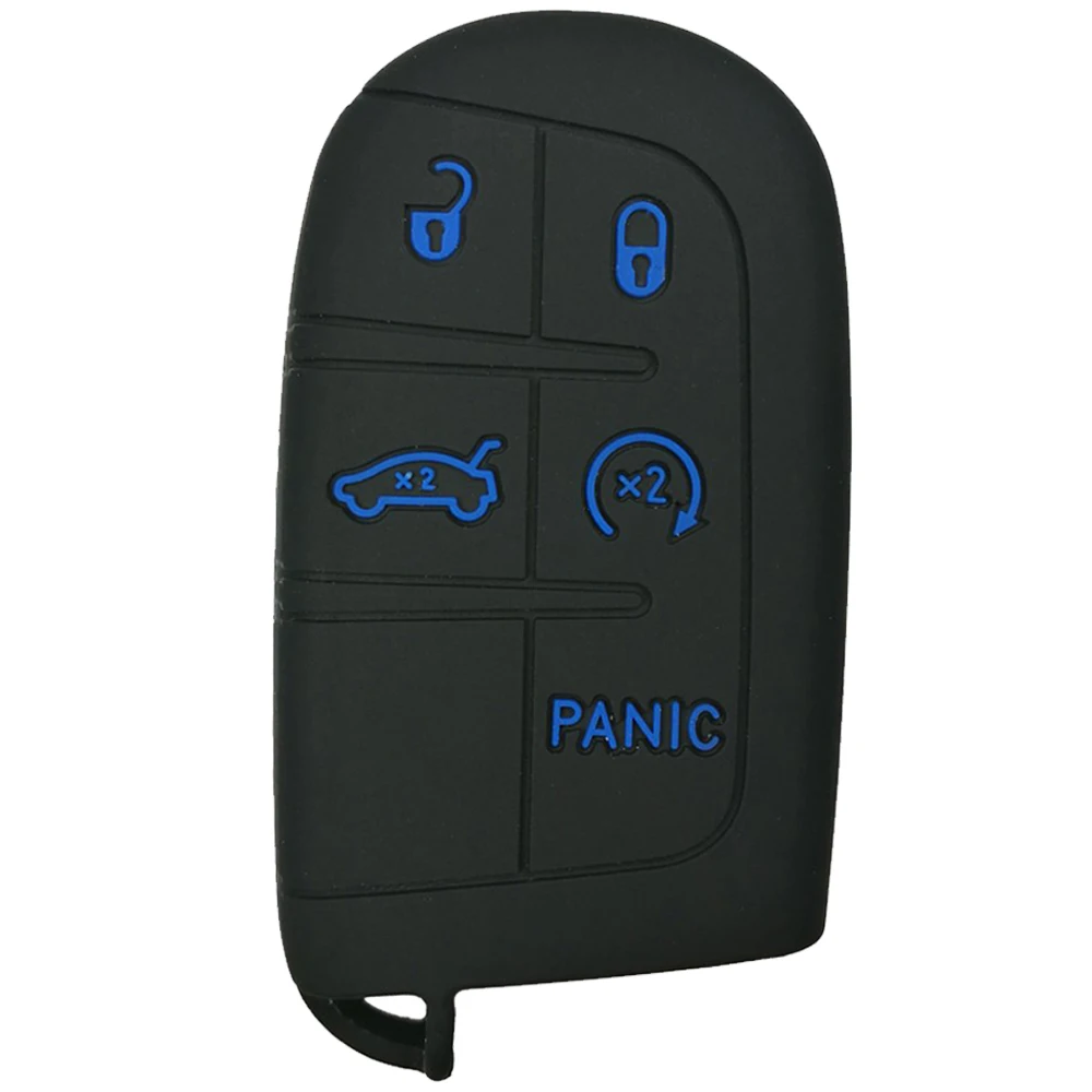 5 кнопок силиконовый дистанционный смарт ключ Брелок чехол для Jeep Dodge Challenger