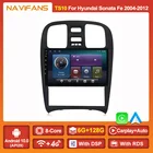 Автомагнитола на Android 11, мультимедийный видеоплеер для Hyundai Sonata EF, рестайлинг 2004, 2001-2012, GPS-навигация, Восьмиядерный процессор, 6 ГБ + 128 ГБ, FM