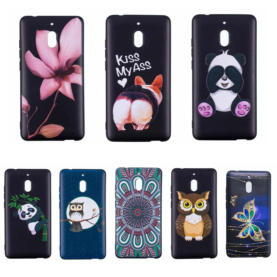 Soft TPU Silicone Case Fundas For Nokia 2.1 Mobile Phone Shells Cover Coque Nokia2.1 Cute Flowers Back Protective Cases Capa |