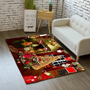 christmas 3d rug living room carpet bedroom kids play mat soft flannel santa tree home decor kitchen floor area rug doormat free global shipping