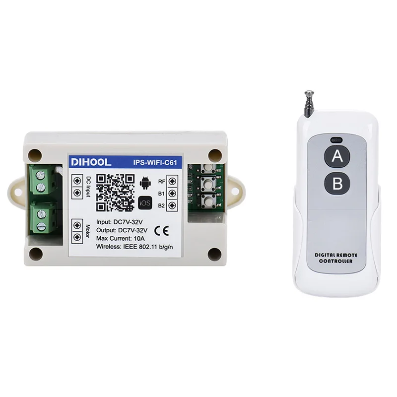 Wifi двигатель постоянного тока RF прямой и обратный контроль er 12 В 24 в 36 релейный