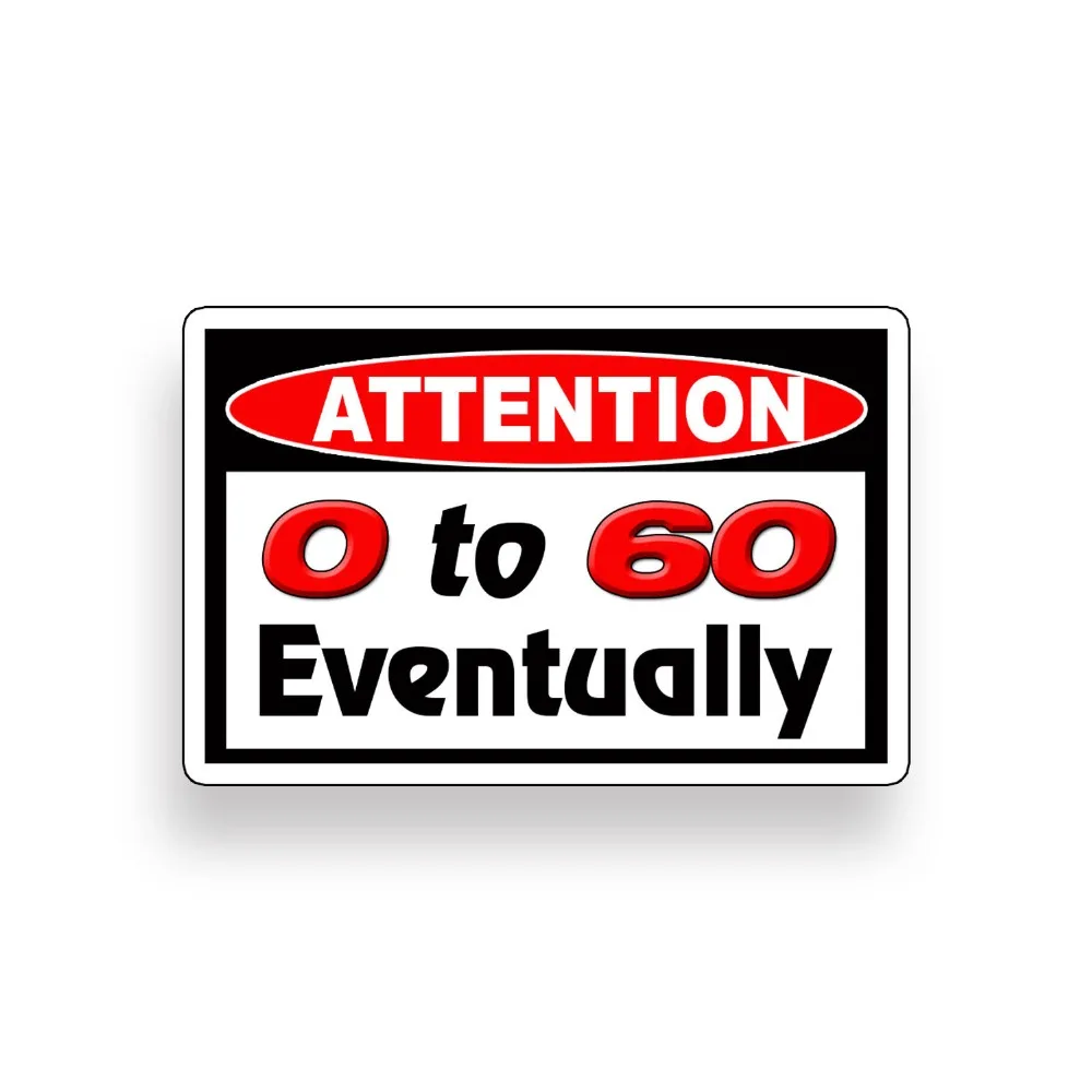 От 0 до 60 Предупреждение ющая наклейка Забавный JDM евро козырек Автомобильная на