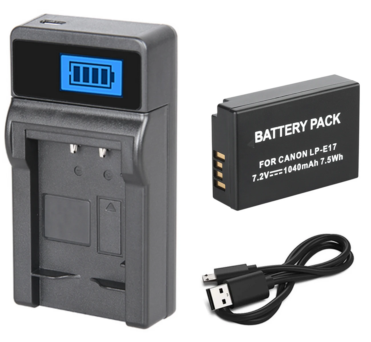 

LP-E17 Battery Pack + Charger For Canon EOS Rebel SL2, SL3, T6s, T6i, T7i and EOS Kiss X8i, X9, Kiss X9i Digital SLR Camera