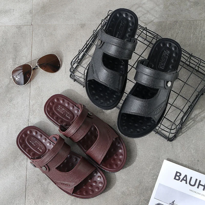 

2021 Summer New Men's Sandals Leisure Outdoor Non-slip Breathable Buckle Shoes Size 39-44 for Outdoors Beach Handsome Anti-Odor