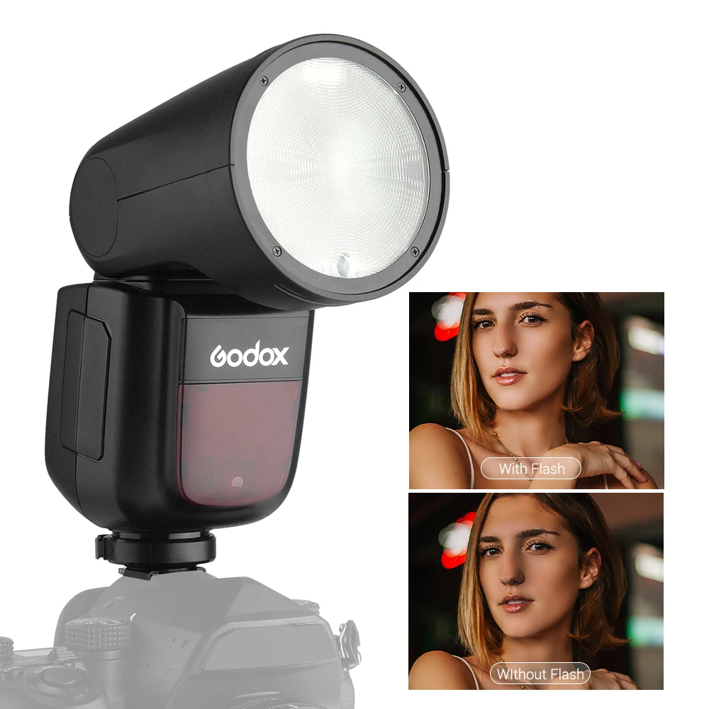 Godox V1P накамерная Вспышка Speedlite круглая головка вспышка 2 4G беспроводная система X