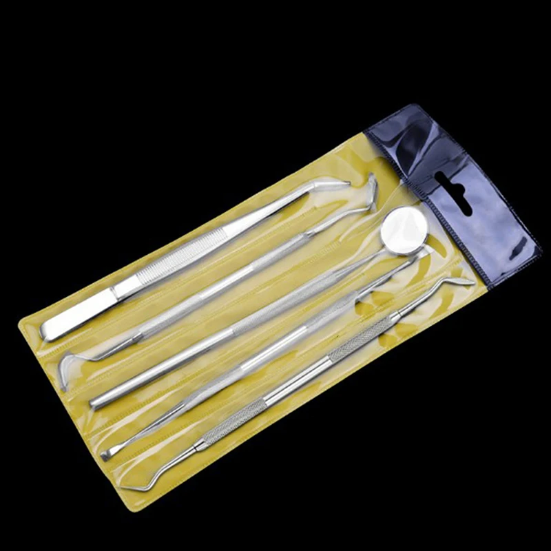 5 шт. Нержавеющая сталь набор стоматологических инструментов зубов зубного