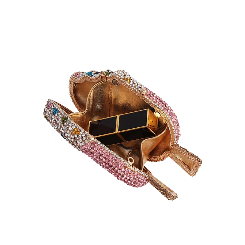 

luxury designer Colorful Ice-Cream cryst purses and handbags for women Clutches Wedding Party Purse kawaii eveing bags mini bag