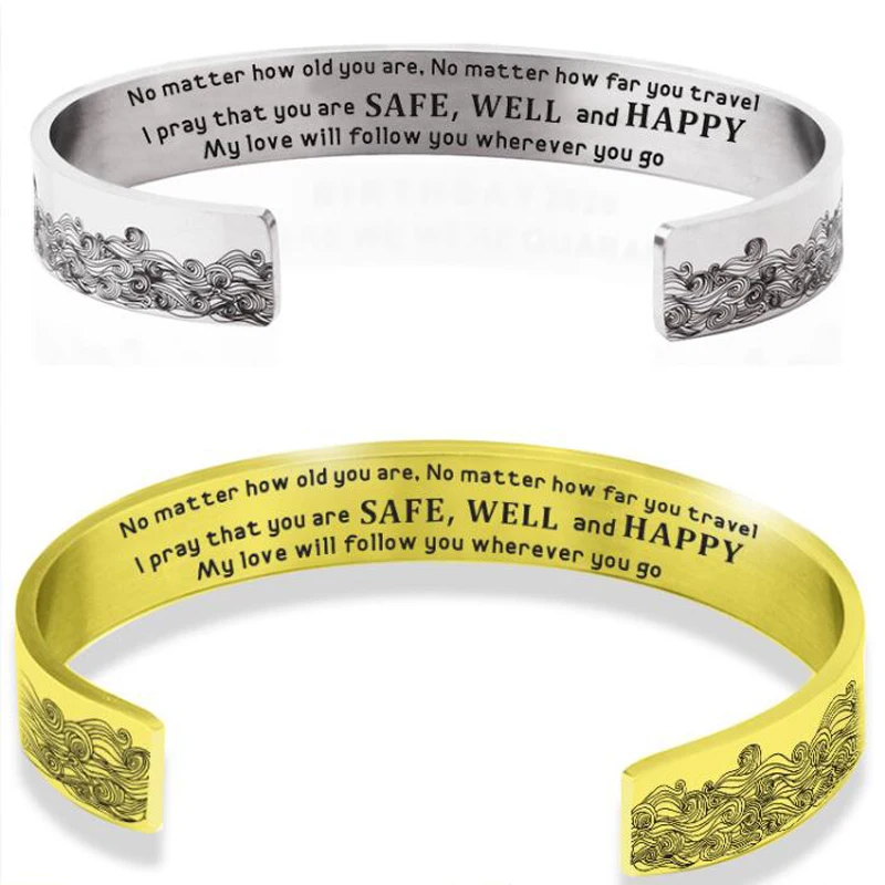 

Inspirational Bracelets for Women Inspirational Cuff Bangle for Her with Engraved Hidden Message Christmas Birthday Gift for Her