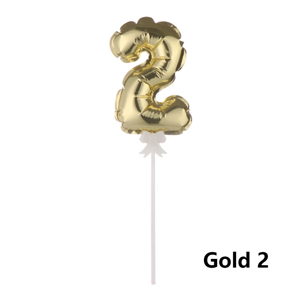 gold 2 1pc 1/3 шт цветные акриловые из метала золотого цвета номер торт Топпер Baby Shower Детские сувениры на день рождение подарки инструменты для украшения праздника вечерние поставки - Цвет: gold 2 1pc