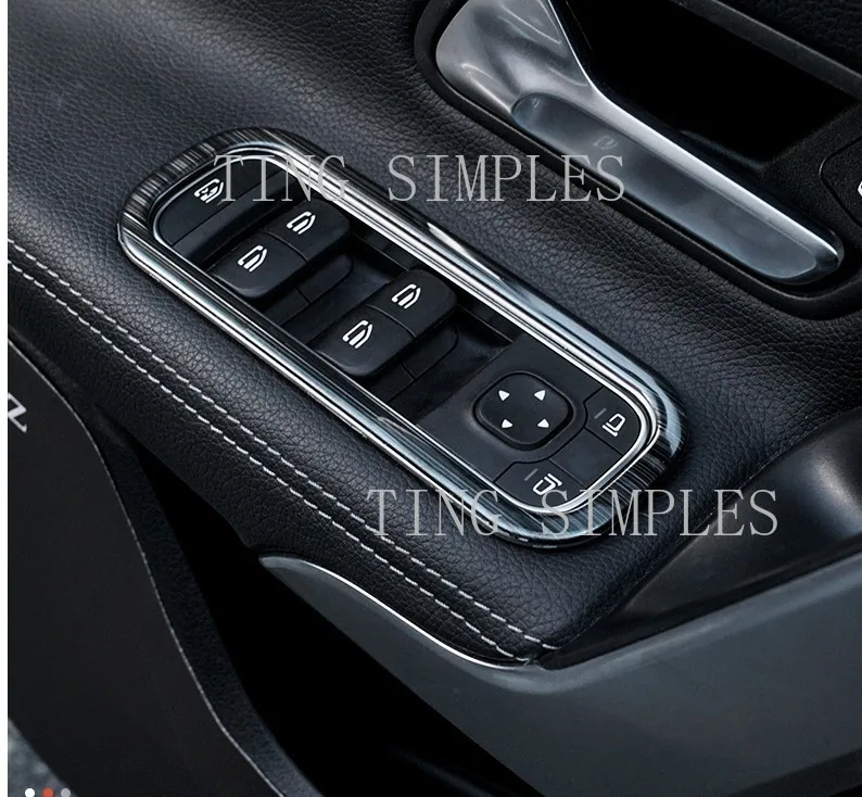 

Для Mercedes Benz A CLA Class W177 V177 C118 W118 AMG A35/45 CLA35 CLA45 отделка кнопки подъема стекла автомобиля из нержавеющей стали