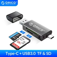 orico card reader usb 3 0 2 in 1 sd compatible tf otg smart memory type c card reader high speed adapter for pc computer laptop