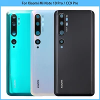 for xiaomi mi note 10 pro battery cover rear door 3d glass panel cc9 pro back cover note10 pro rear housing case camera lens