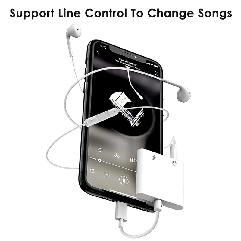 Адаптер для наушников IPhone 2 в 1 до 3 5-мм адаптер подключения 12/12 Pro/11/11Pro/SE/8/7/6 |
