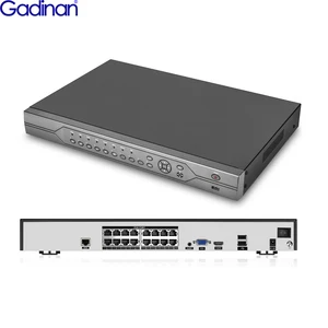 Сетевой видеорегистратор Gadinan H.265 16CH 4K 8MP POE CCTV NVR P2P для 8K 5MP 4MP 3MP 1080P, зеркальное наблюдение XMeye