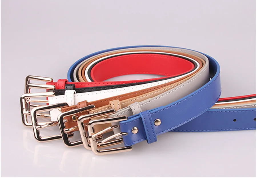 Женский ремень с пряжкой простой Повседневный корейский из искусственной кожи