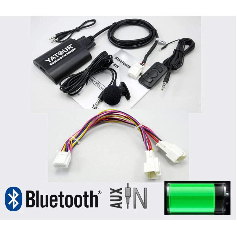 

Автомобильный Bluetooth-адаптер Yatour BTA для Lexus Toyota Scion 2003-2013 с Y-образным кабелем, для смартфона, громкой связи, A2DP, музыка + пульт дистанционного управления
