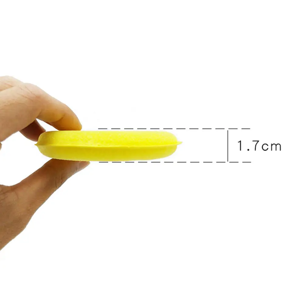 

10x Car Wax Applicator Waxing Polish Foam Sponge Cleaning Detailing Pads Yellow