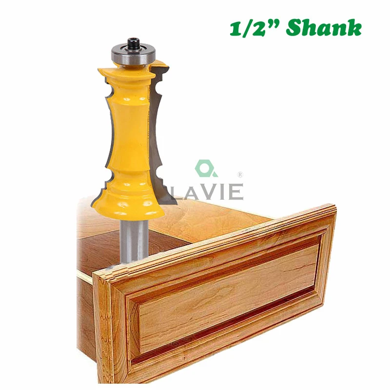 

1PC 1/2" 12.7MM Shank Milling Cutter Wood Carving Mitered Door Drawer Molding Router Bits Handrail Line Knife Tenon Woodworking