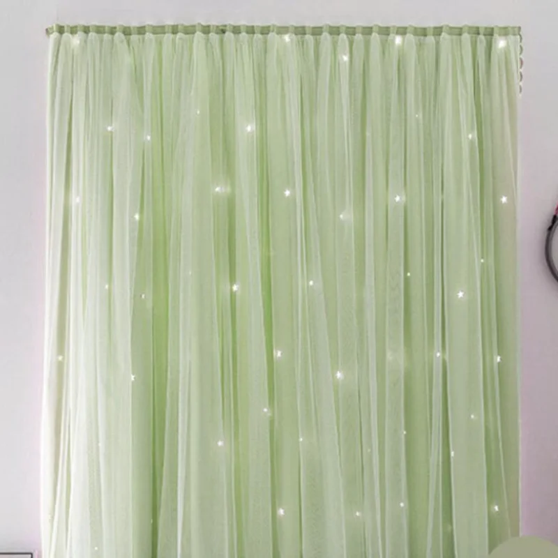 1шт. Занавеска с разделительной нитью в стиле принцессы, защищенная от шума и света, для окна, украшение для спальни в стиле Фэн-шуй F8394