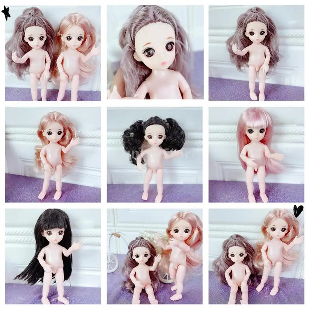 

Lovely 1/12 Dolls Baby Body Fashion 3D Eyes Dolls Toy for Girls Present