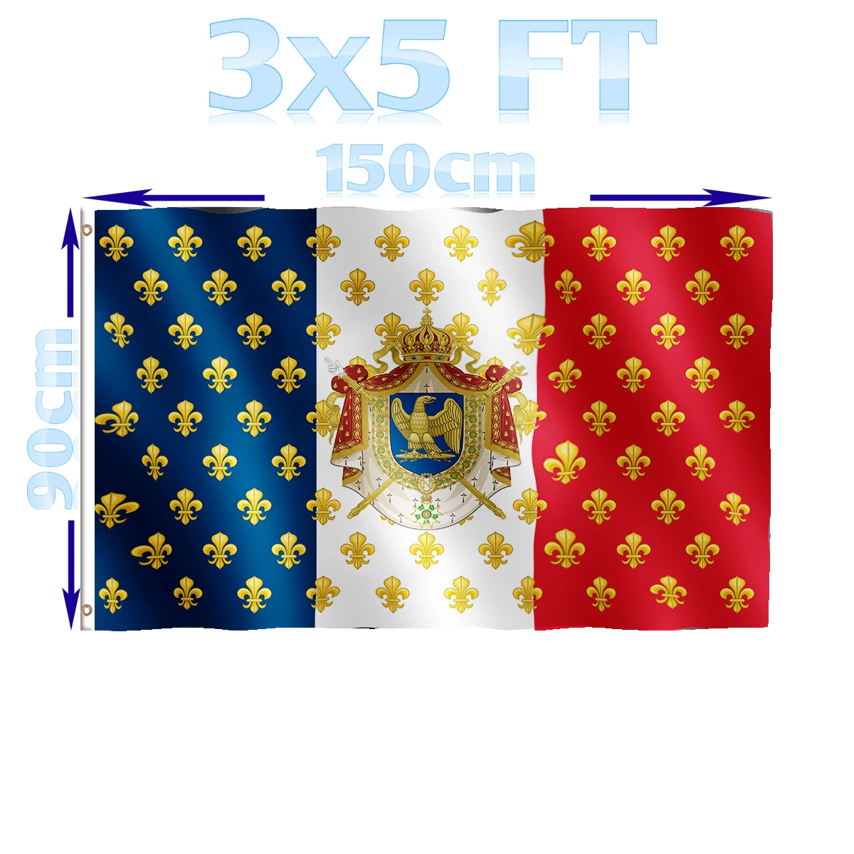 BENFACTORY Store 3x5 футов королевская Флаг Франции Однослойная 100D Полиэстеровая