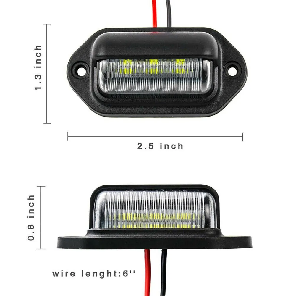 

0.3A Icense Plate Light 1.8W LED 12V-24V 3000K 4 PCS Amber Automotive Set