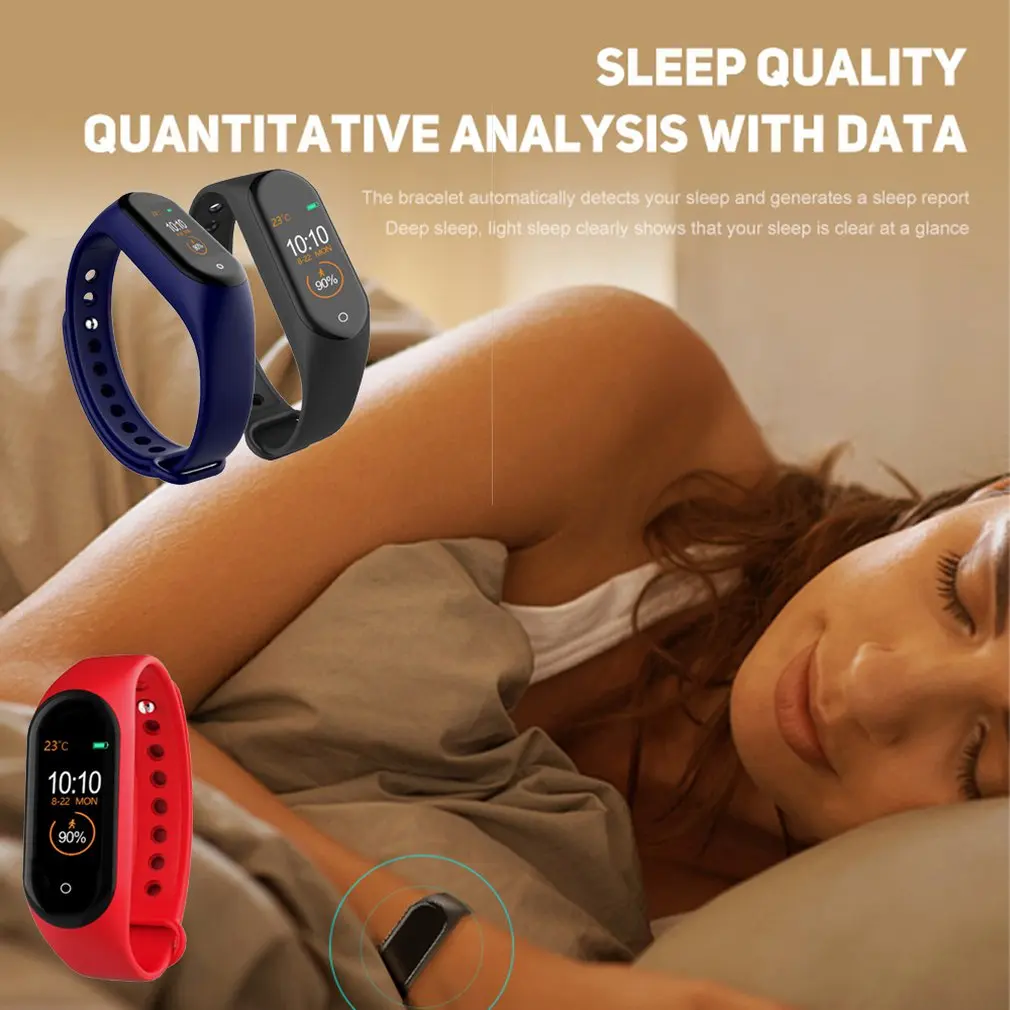 

M4 Smart Band Wristband Heart rate/Blood/Pressure/ Smart bracelet Monitor/Pedometer Fitness Waterproof Color Screen V5.0