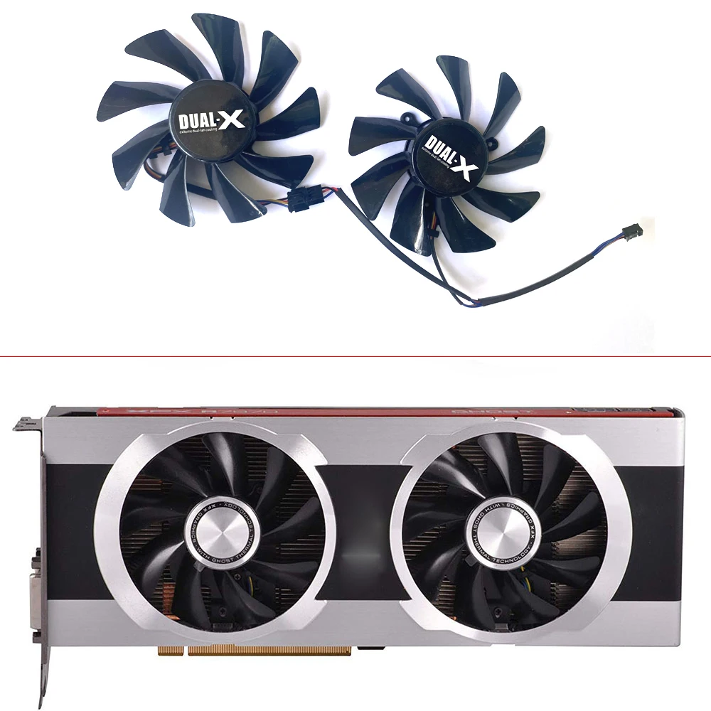 

85MM FD9015U12S 4PIN 39MM 12V 0.55A Cooling replacement Fan For XFX XFX HD7950 HD7970 Dual-X Graphics Video Card graphics card