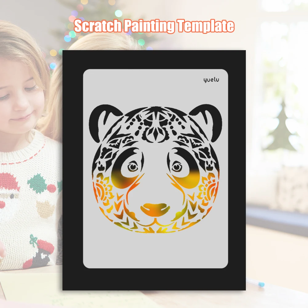 Шаблон для рисования животных линейка животные полые шаблоны Канцтовары дети