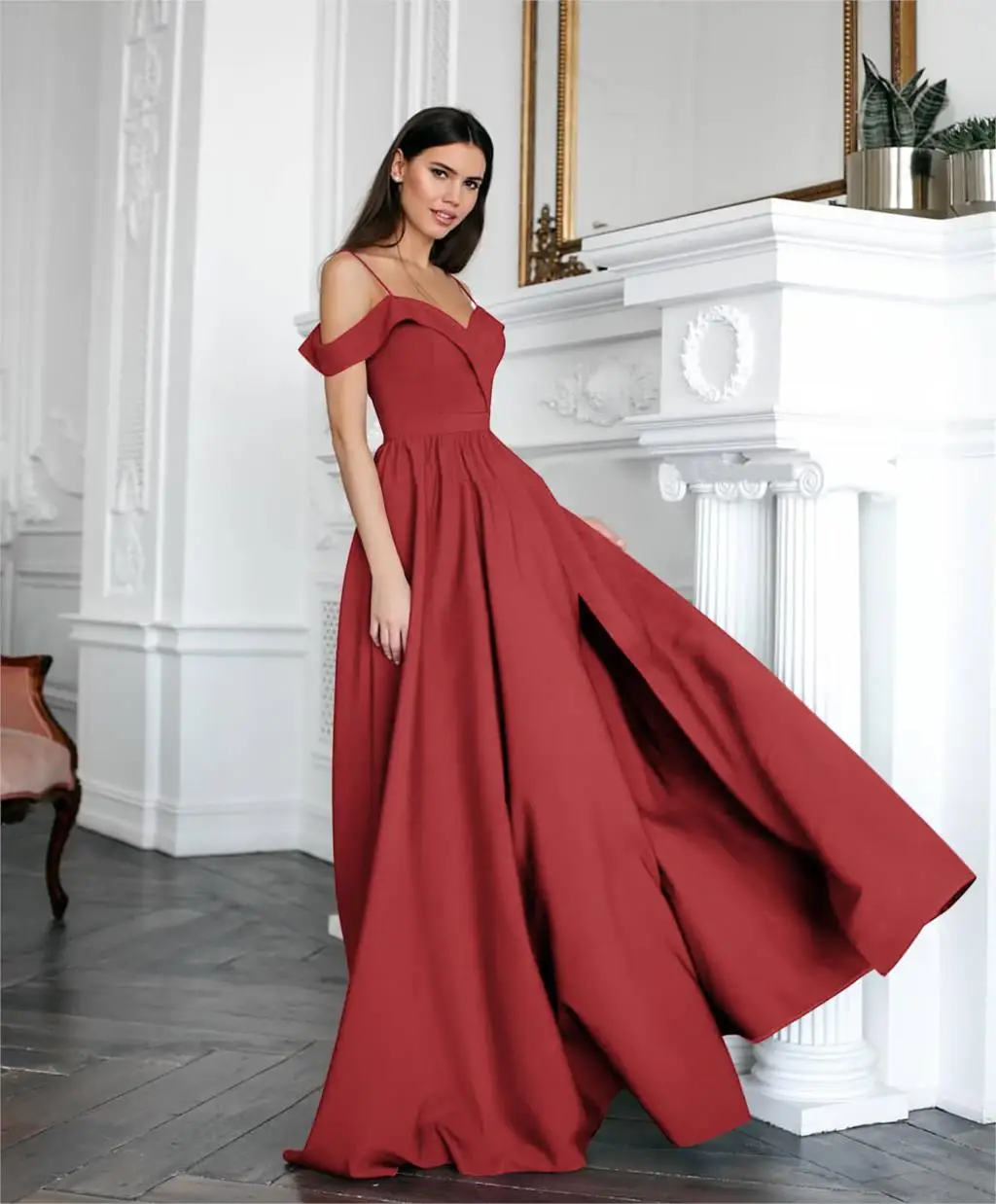 Женское Элегантное Длинное Платье с вышивкой для свадебной вечеринки модное