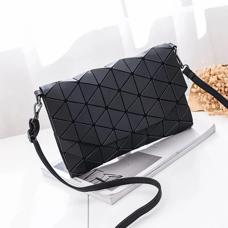 Черная Женская сумка через плечо женские сумки-мессенджеры с геометрическим