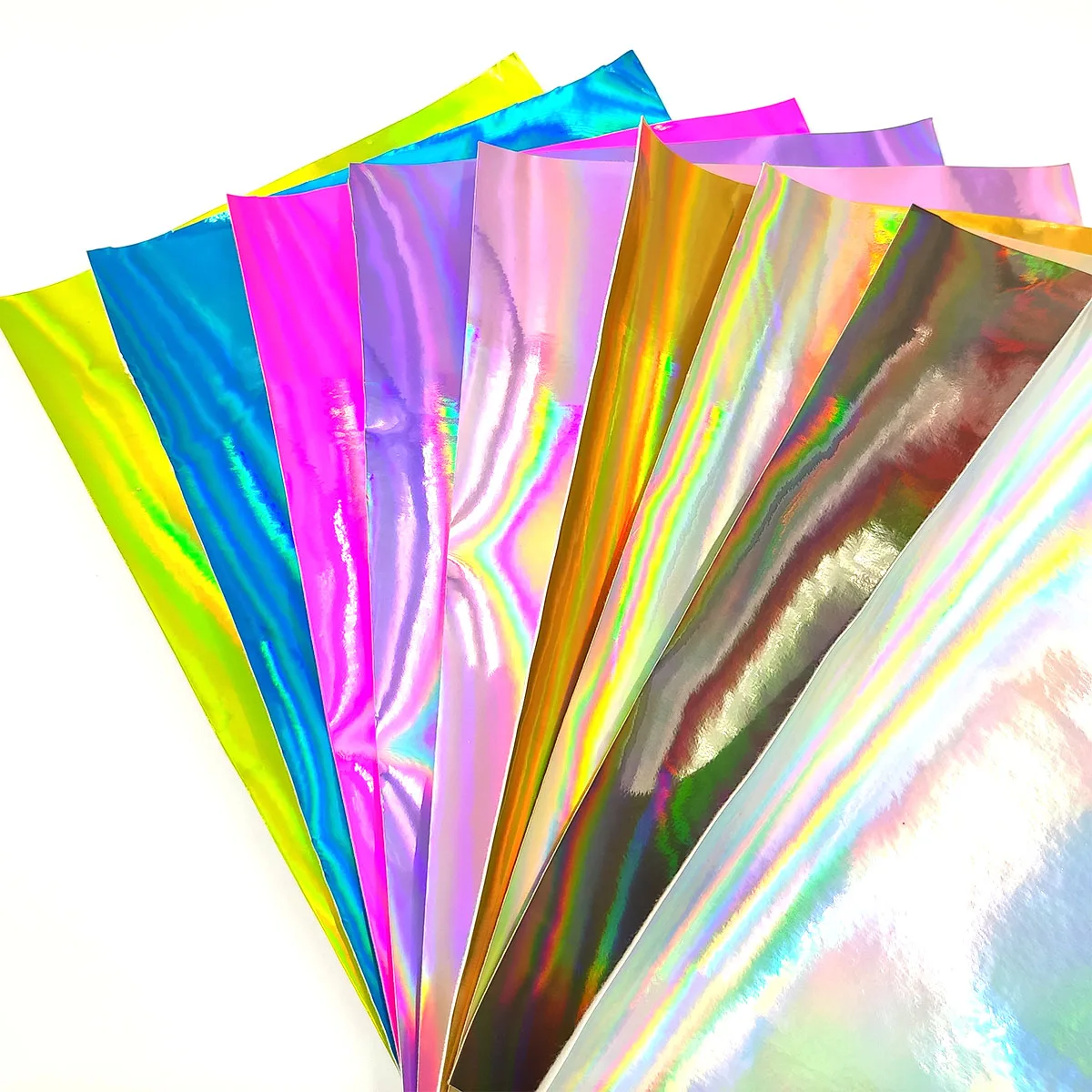 A4 20*30cm Laser Iridescent Mirrored Faux PU Leather Sewing Fabric Sheets For Bag Dress Craft Cloth DIY Bow Earring Material | Дом и сад