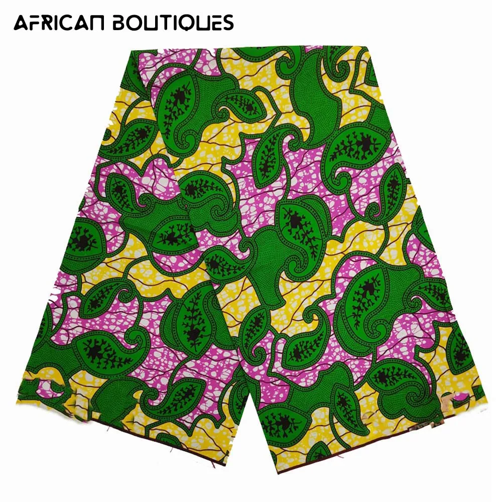 

2021 New African Wax Fabric Cotton Material High Quality real Print Ankara Pagnes For Sewing 6yards Women Dress