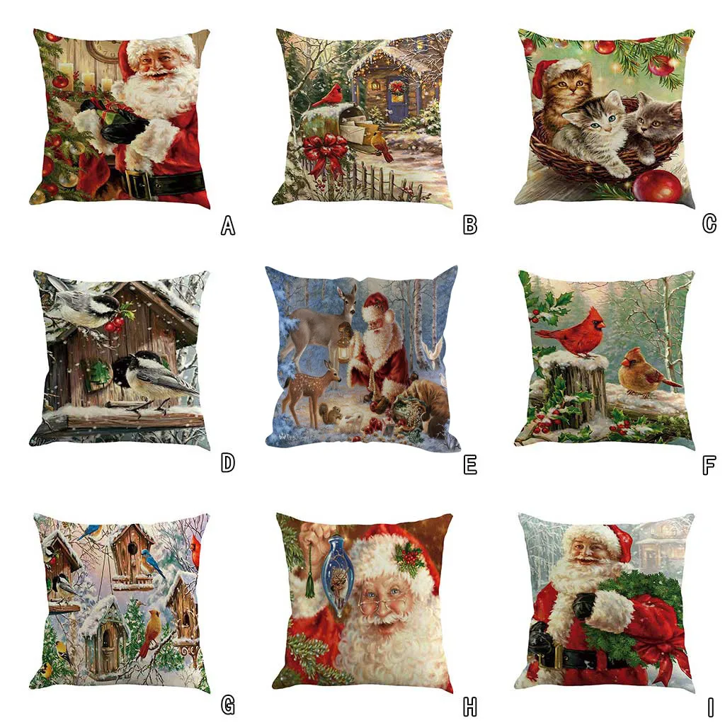Рождественская наволочка для подушки домашний декор дивана Новый чехол
