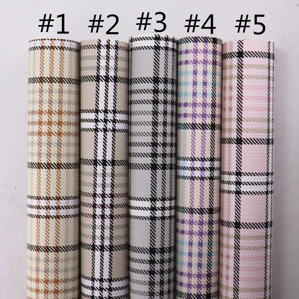Gingham/Tarten синтетический Искусственная кожа ткань A4 лист 21x30 см для банты сумки