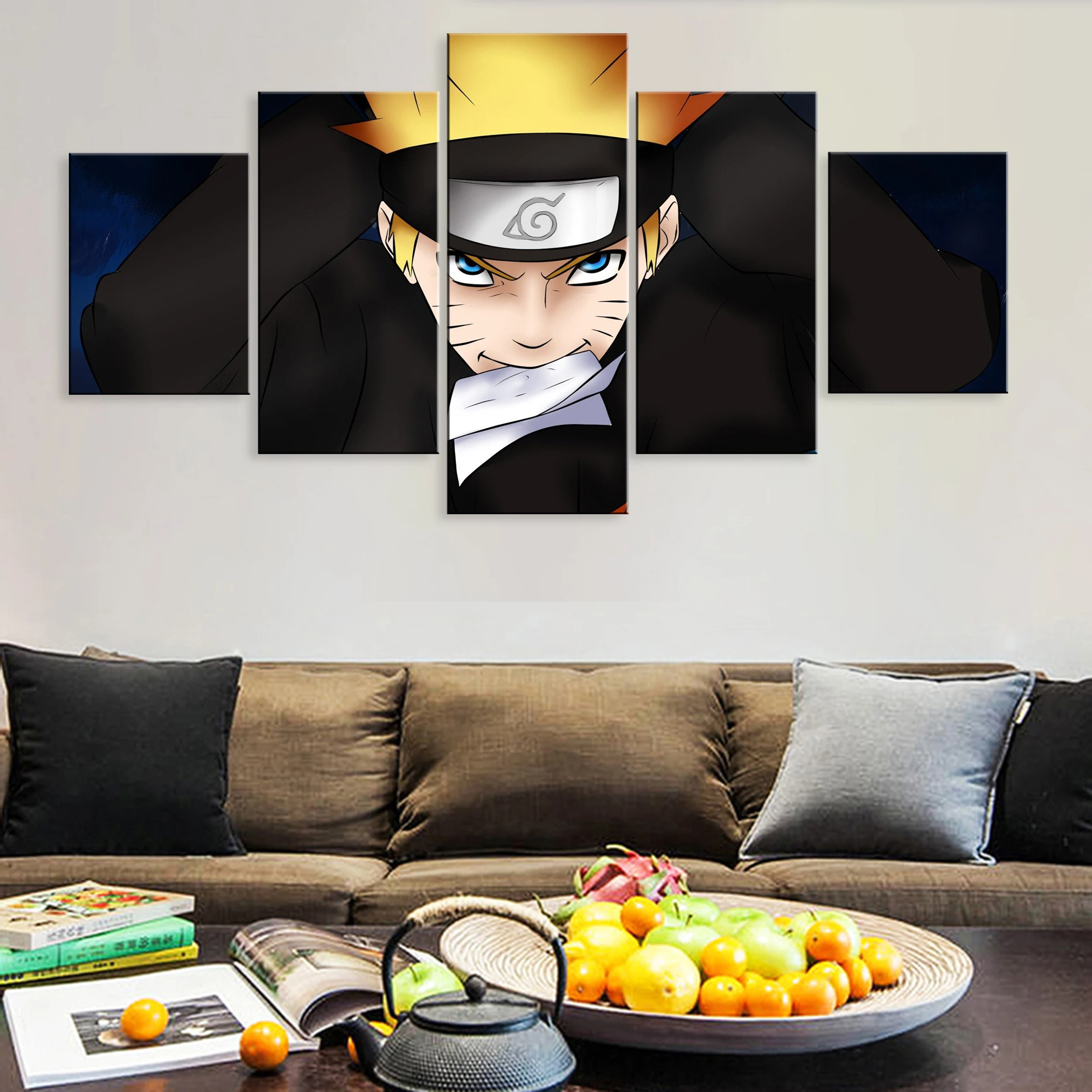 

Hd Printed Decoration Pictures 5 Pieces Artwork Modular Poster Painting Canvas Room Home Framework Anime NARUTO