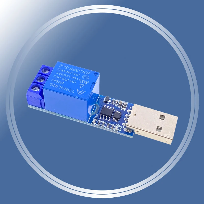 USB Последовательный порт управления 1 канальный релейный модуль 5 в 10A CH340 защита
