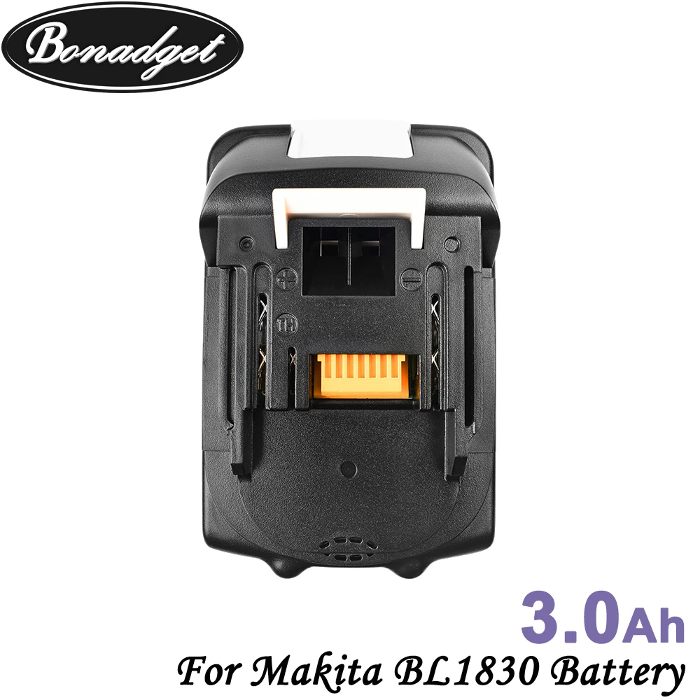 Перезаряжаемая литиевая батарея Bonadget для электроинструментов Makita BL1830 BL1815 BL1860