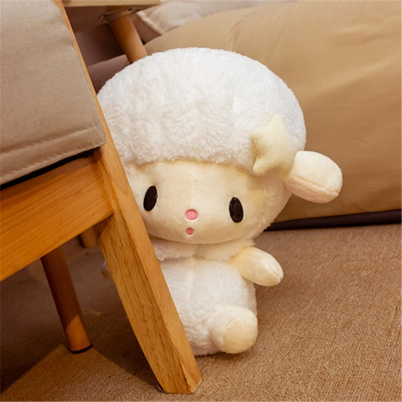 

Cute dream angel sheep plush toy baby soothing companionship doll boys and girls birthday holiday gift home decoration ornaments