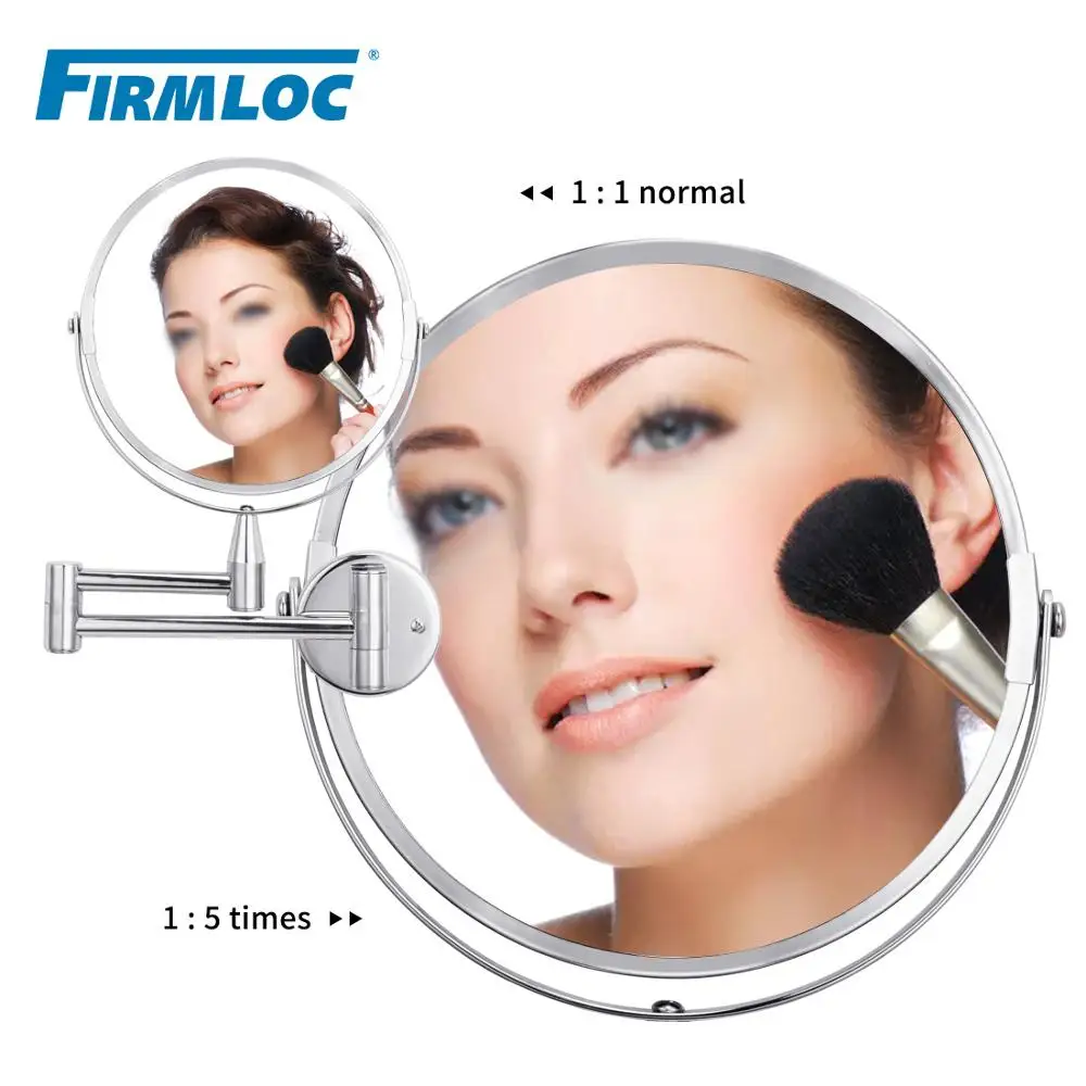 Зеркало для макияжа Firmloc 17 см 1X/5X увеличительное зеркало ванной комнаты настенное