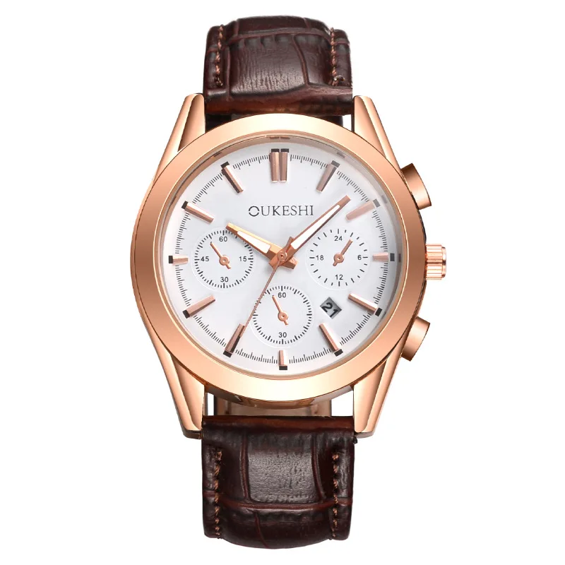 2020 New Watch Men Fashion Quartz Clock Mens Watches Brand Luxury Leather Business Waterproof Calendar Montre Homme