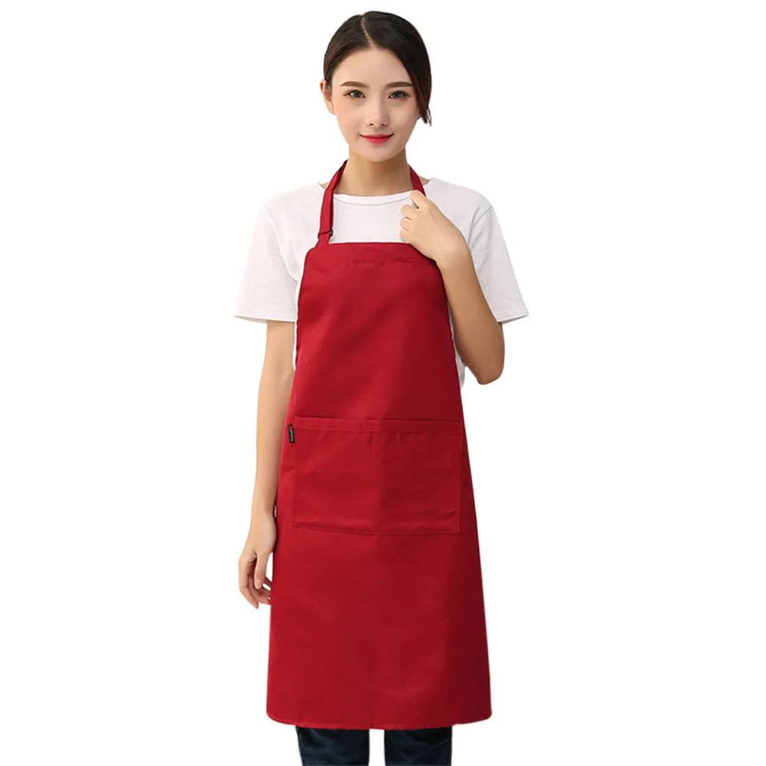 

Canvas Pocket Apron Florist Coffee Shops Apron Adjustable Cooking Baking Bib Restaurant Pinafore Coffee Barbecue Workwear