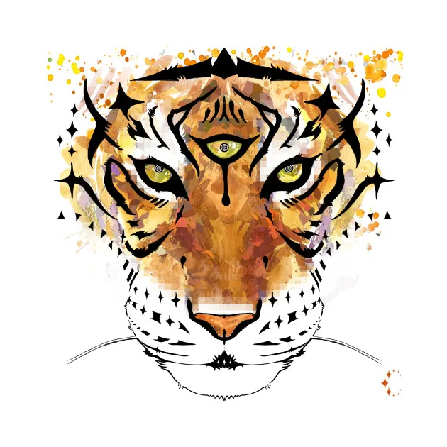 1 шт. животные Тигр крутой мультфильм бумажные наклейки детские игрушки