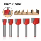 Набор фрез для обработки дерева, твердосплавные насадки для гравировки, деревообработки, 45 шт., хвостовик 6 мм