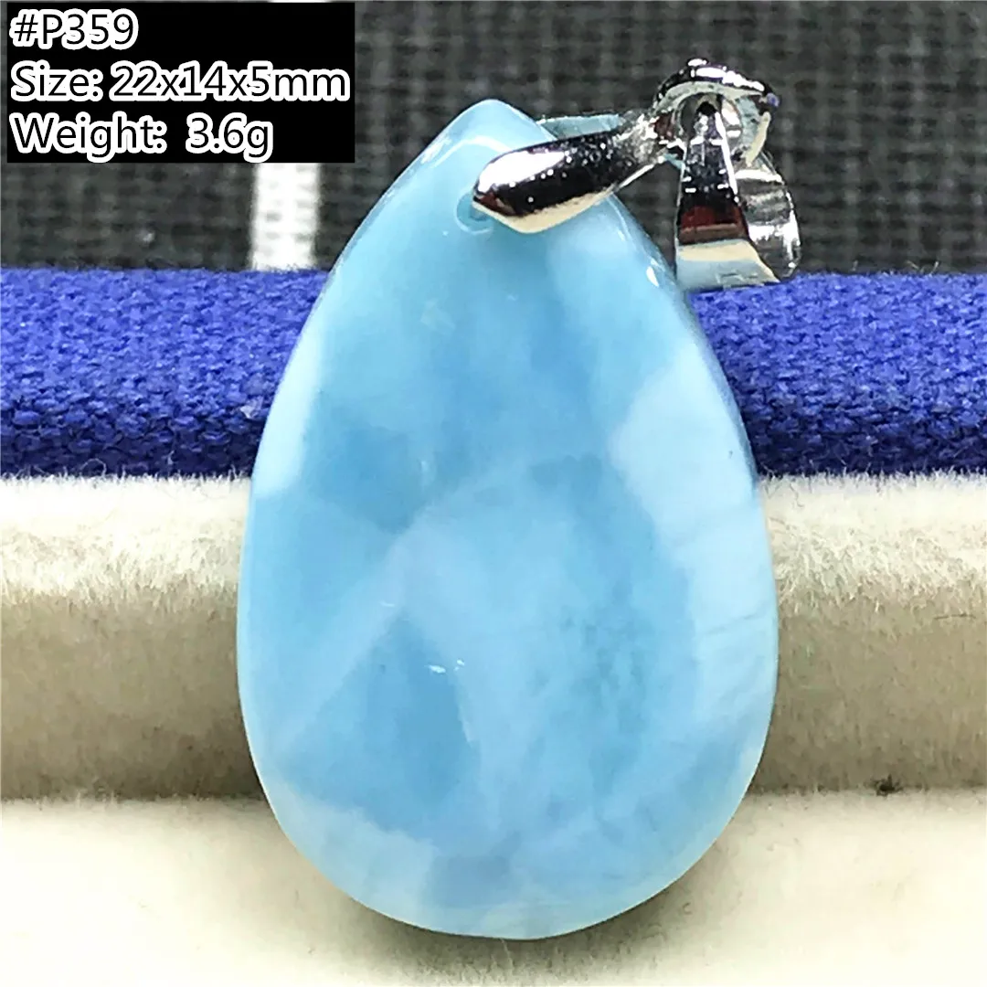 Топ из натурального синий подвеска Larimar для женщин и мужчин бисер с серебряной