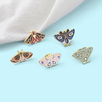 moth enamel lapel pin butterfly brooches moon star gold color badges animal jewelry gift for men women boy girl gift wholesale