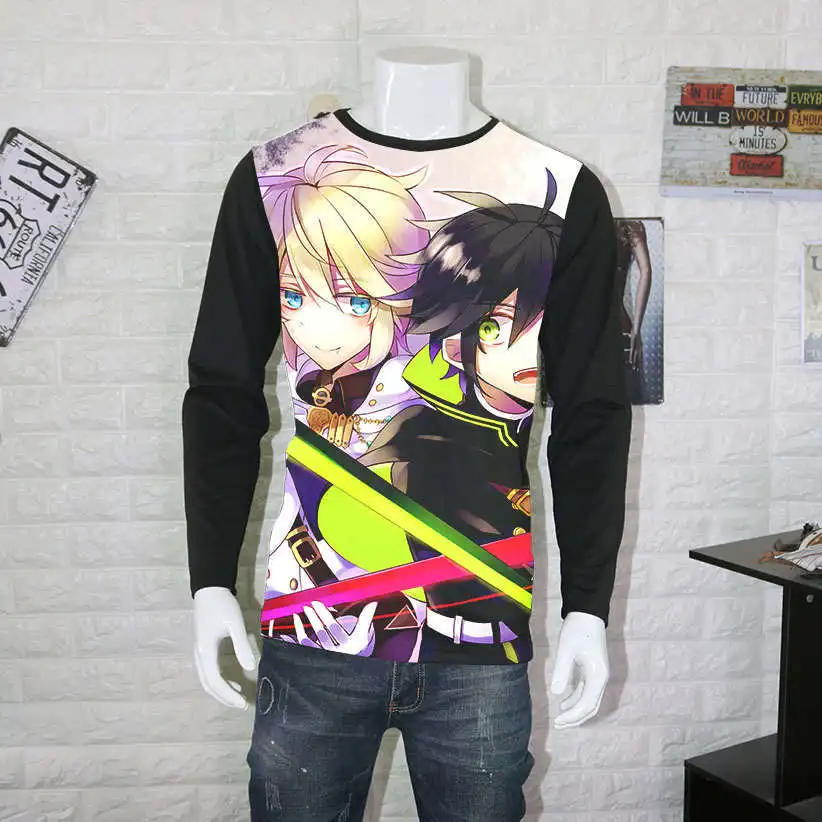 Женская футболка с коротким рукавом мультяшная Hyakuya Yuichiro Guren Mikaela Owari no Seraph |