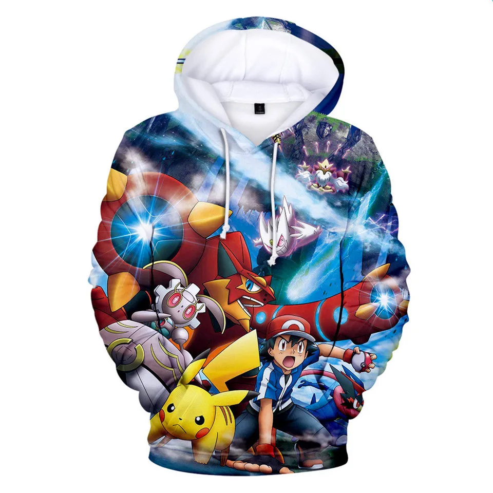 Pikachu Pokemon Go 3D Graphic Sweatshirt Hoodies Men Women Umbreon Sweatshirts Hoodie Men Pullover Boys Game Jacket Clothes